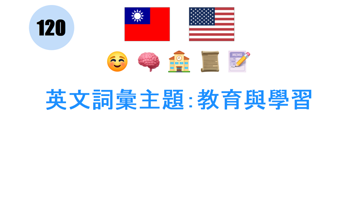 英文詞彙主題：教育與學習